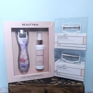 New Bundle BeautyBio GloPRO Facial Microneedling Tool Set + 2 Body Attachments